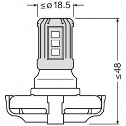 LEDriving® Standard PS19W COOL WHITE 6000K 12V