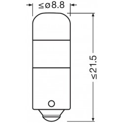 LEDriving® Premium T4W COOL WHITE 6000K 24V BLISTER DOPPIO